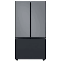 Bespoke 3-Door French Door Refrigerator Panel - Bottom Panel - Matte Black Steel