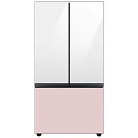 Bespoke 3-Door French Door Refrigerator Panel - Bottom Panel - Pink Glass