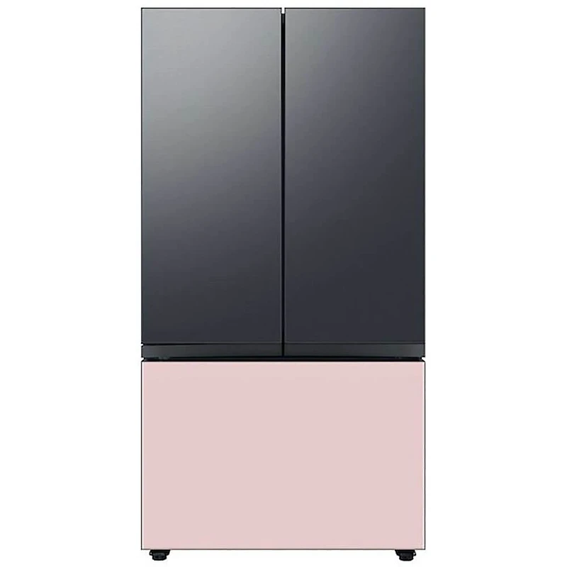 Bespoke 3-Door French Door Refrigerator Panel - Bottom Panel - Pink Glass