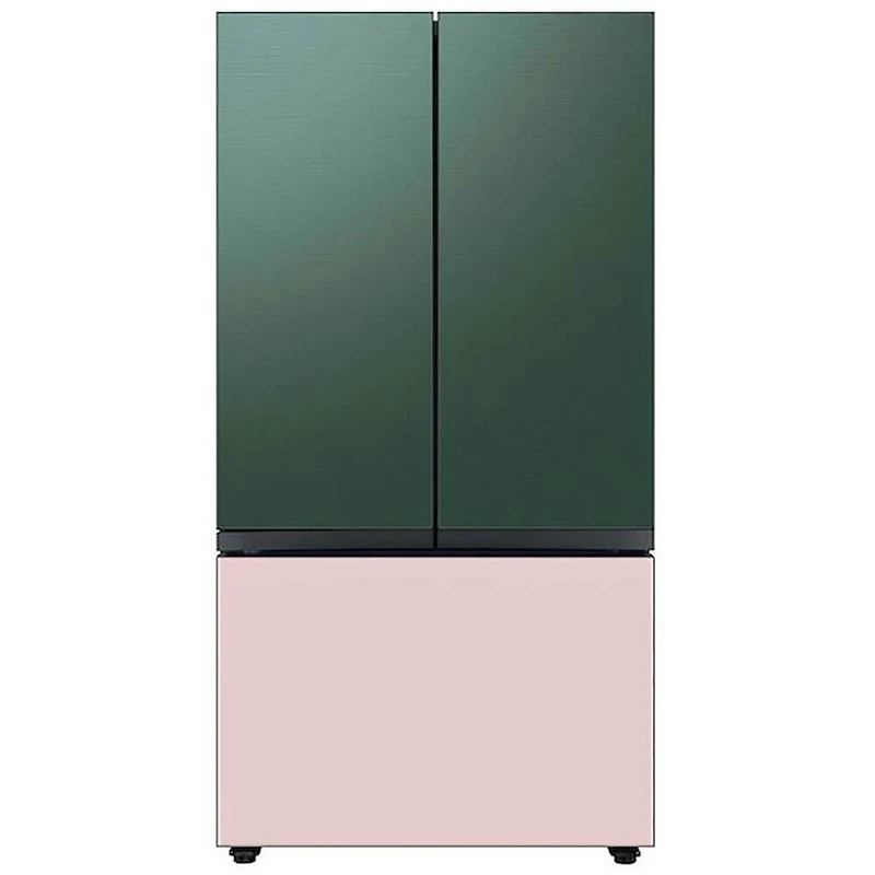 Bespoke 3-Door French Door Refrigerator Panel - Bottom Panel - Pink Glass
