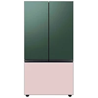 Bespoke 3-Door French Door Refrigerator Panel - Bottom Panel - Pink Glass