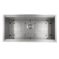 33 inch Garmisch Undermount Stainless Steel Single Bowl Kitchen Sink with Bottom Grid and Accessories