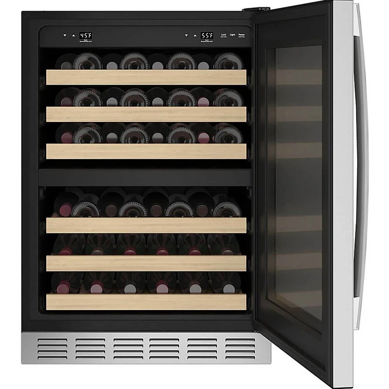 44 Bottle Stainless Steel Dual Zone Wine Center