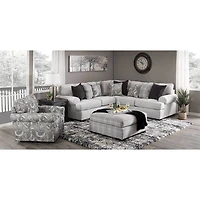 2301 Cooper Plaid Square Ottoman - OPEN BOX - OPEN BOX