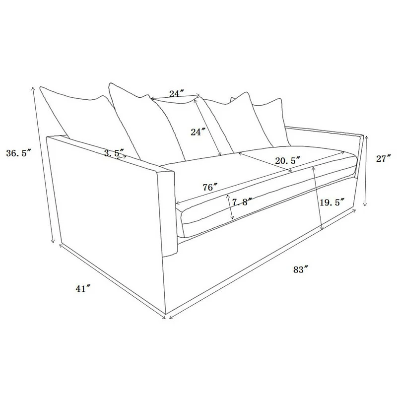 Alexia Slipcover Sofa - Light Linen - OPEN BOX