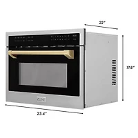 1.6 Cu. Ft. Autograph Edition Stainless Steel/Champagne Bronze Built-in Convection Microwave