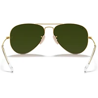 Aviator Large Metal Flash Lens Matte Gold Cyclamen Mirror Crystal