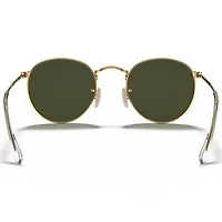 Round Polished Gold Metal G-15 Green Classic Crystal