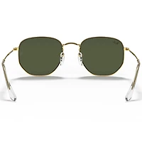 Hexagonal Polished Gold Rim G-15 Green Classic Crystal