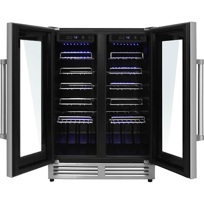 42 Bottle Stainless Steel Dual Zone Built-in Wine Cooler