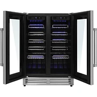42 Bottle Stainless Steel Dual Zone Built-in Wine Cooler