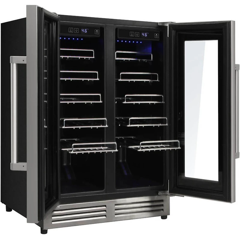42 Bottle Stainless Steel Dual Zone Built-in Wine Cooler