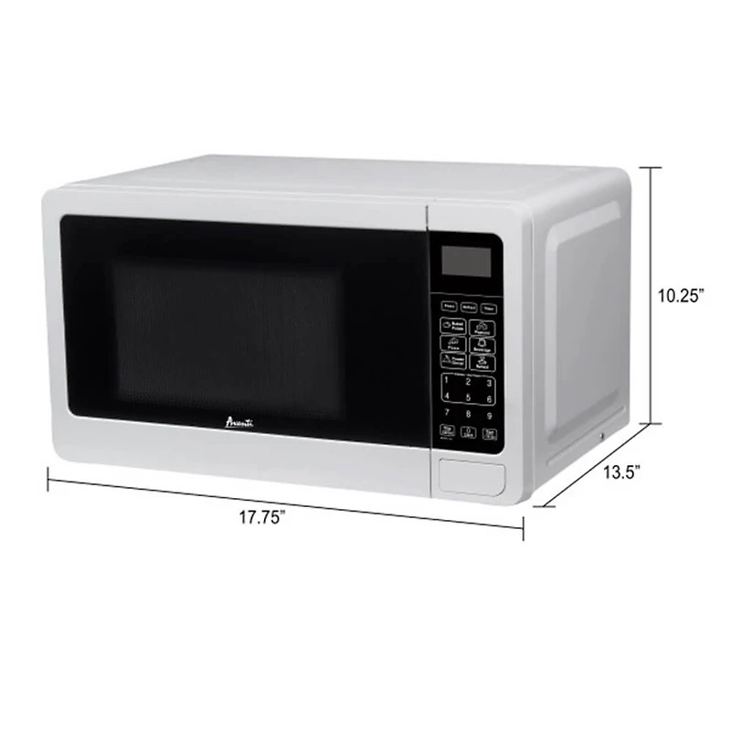 0.7 Cu. Ft. White Countertop Microwave