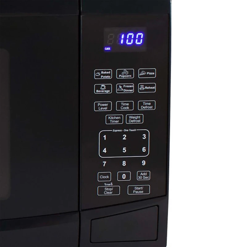 0.9 Cu. Ft. Black Countertop Microwave