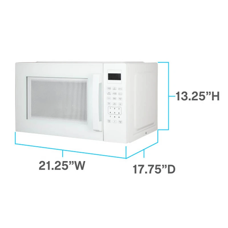 1.5 Cu. Ft. White Countertop Microwave