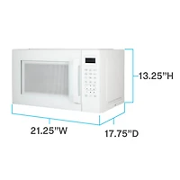 1.5 Cu. Ft. White Countertop Microwave