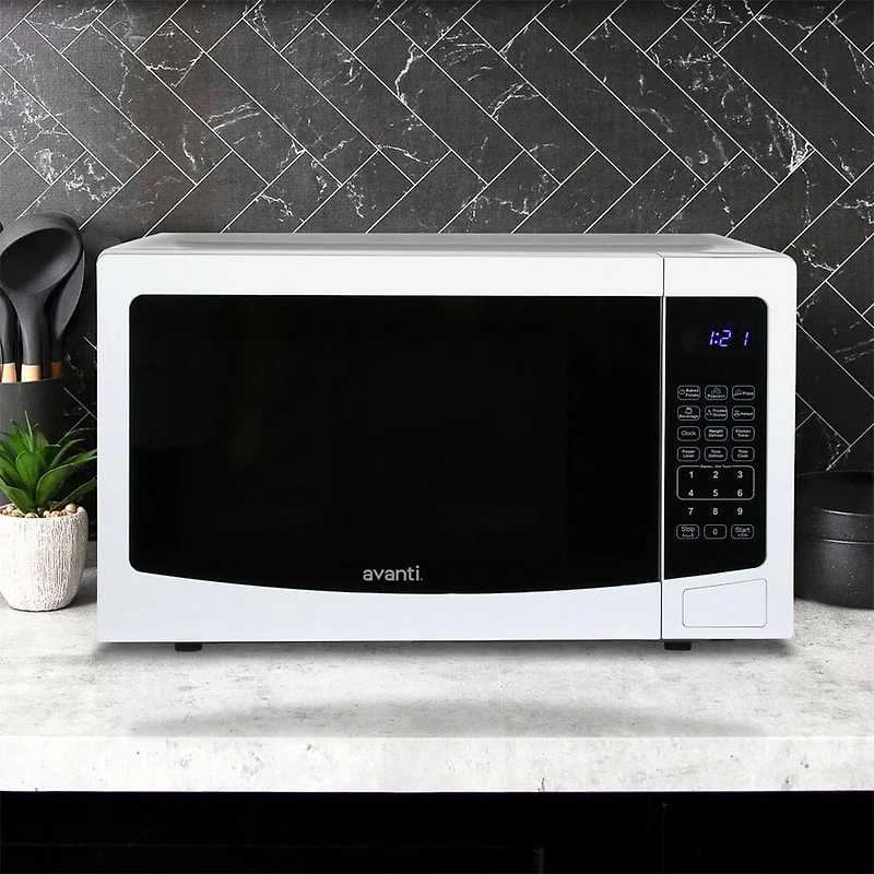 1.1 Cu. Ft. White Countertop Microwave - OPEN BOX