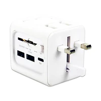 Premium World Travel Power Adapter w/ USB-C & Dual-USB Charger Ports