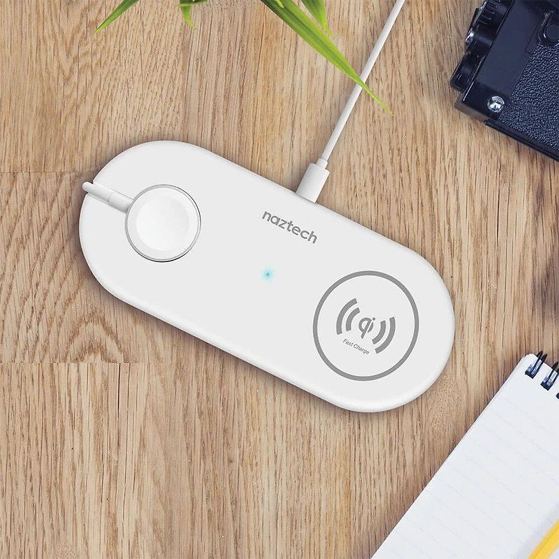 Power Pad Duo Qi Wireless Fast Charger - White - OPEN BOX