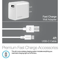 Power Pad Duo Qi Wireless Fast Charger - White - OPEN BOX