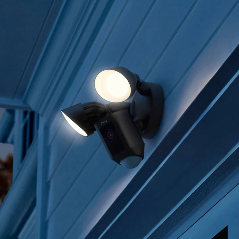Floodlight Cam Plus Outdoor Wired 1080p Surveillance Camera - Black