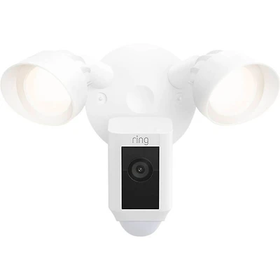Floodlight Cam Plus Outdoor Wired 1080p Surveillance Camera - White