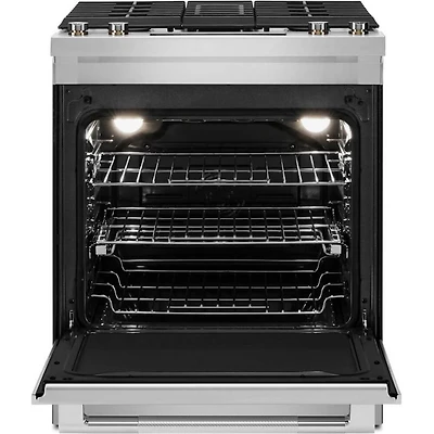6.2 Cu. Ft. Stainless Steel Slide-In Dual Fuel Range