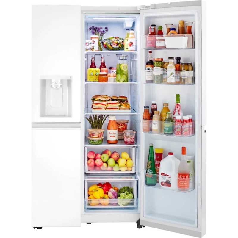 27.2 Cu. Ft. Smooth White Side By Side Refrigerator - OPEN BOX