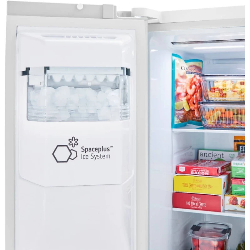 27.2 Cu. Ft. Smooth White Side By Side Refrigerator - OPEN BOX