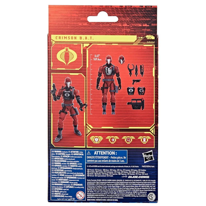 6 inch G.I. Joe Classified Series CRIMSON B.A.T. Action Figure