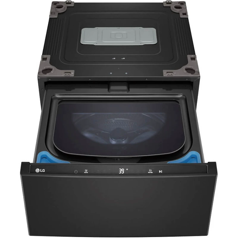 1.0 Cu. Ft. SideKick Black Steel Top Load HE Pedestal Washer