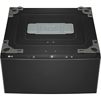 1.0 Cu. Ft. SideKick Black Steel Top Load HE Pedestal Washer