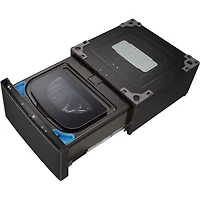 1.0 Cu. Ft. SideKick Black Steel Top Load HE Pedestal Washer