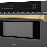 1.2 Cu. Ft. Autograph Edition Black Stainless/Gold Convection Microwave Drawer