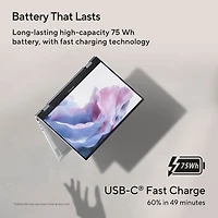 14 inch Zenbook 14 Flip OLED 2-in-1 Laptop - Intel Core i5-1340P - 16GB/512GB - White - OPEN BOX