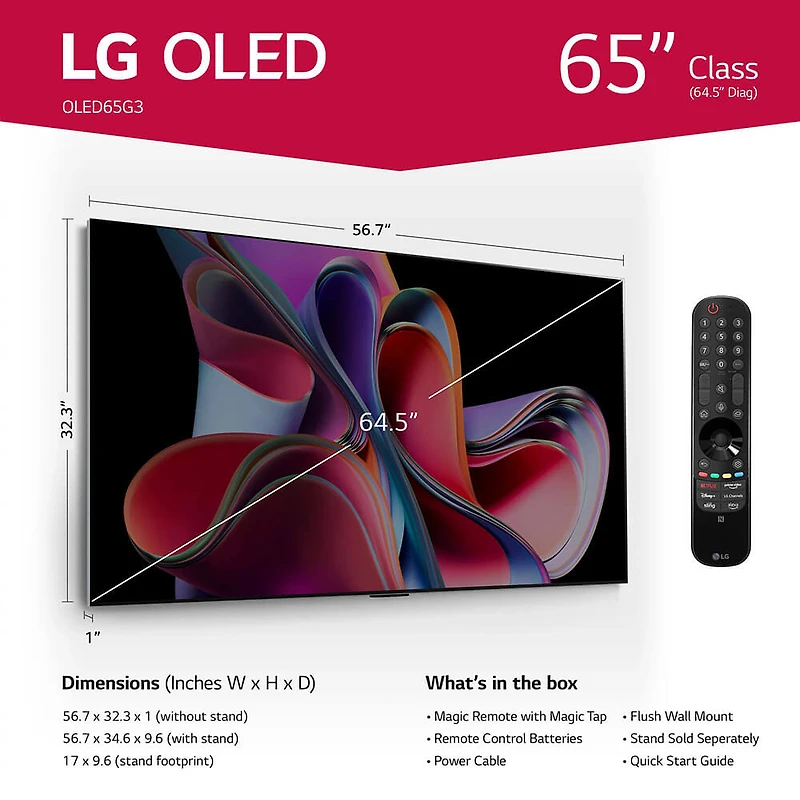 65 inch Evo G3 4K OLED Smart TV - OPEN BOX