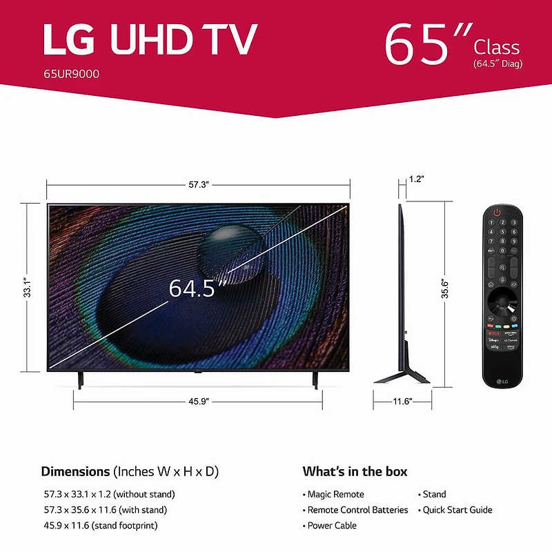 65 inch Class 4K HDR LED Smart TV  inchOPEN BOX inch