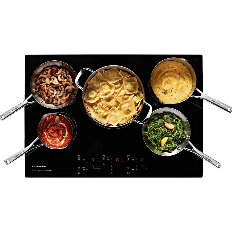 30 inch Black 5-Burner Built-In Electric Induction Cooktop