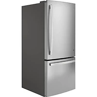 21 Cu. Ft. Stainless Steel Bottom-Freezer Refrigerator