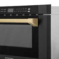 1.2 Cu. Ft. Autograh Edition Black Stainless Built-In Microwave Drawer with Bronze Accents