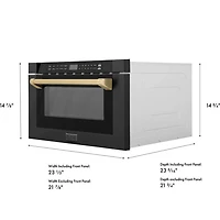 1.2 Cu. Ft. Autograh Edition Black Stainless Built-In Microwave Drawer with Bronze Accents