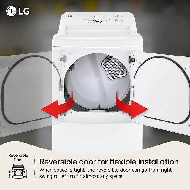 7.3 Cu. Ft. White Top Load High Efficiency Smart Electric Dryer
