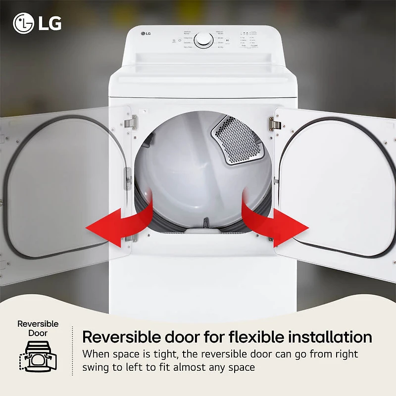 7.3 Cu. Ft. White Top Load High Efficiency Smart Electric Dryer
