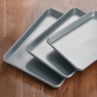 3-Piece Non Stick Aluminized Steel Baking Sheets