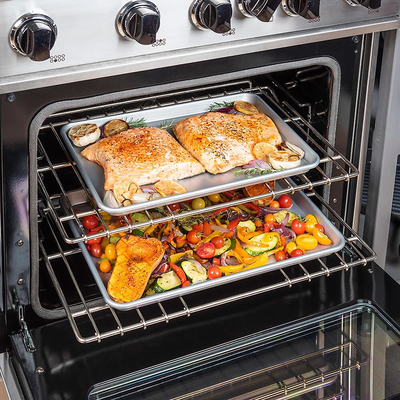 3-Piece Non Stick Aluminized Steel Baking Sheets