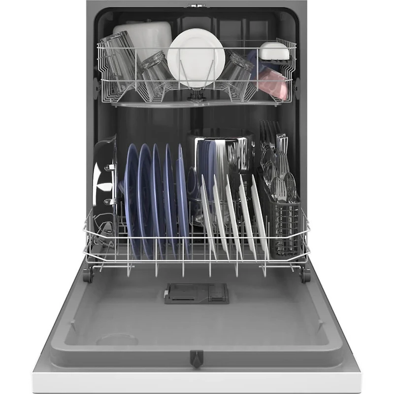55 dBA White Front Control Dishwasher - OPEN BOX