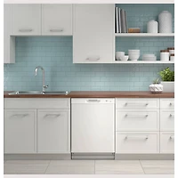 55 dBA White Front Control Dishwasher - OPEN BOX