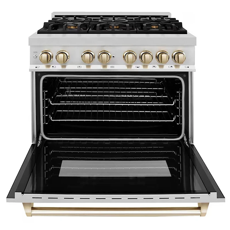 4.6 Cu. Ft. Autograph Edition Freestanding Dual Fuel Range - Stainless/Gold