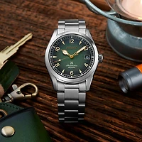 Prospex Alpinist Watch - Green/Brown Leather Band