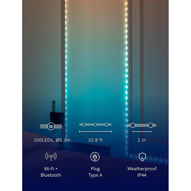 Dots 200 RGB LED USB Flexible Light String (Gen II)